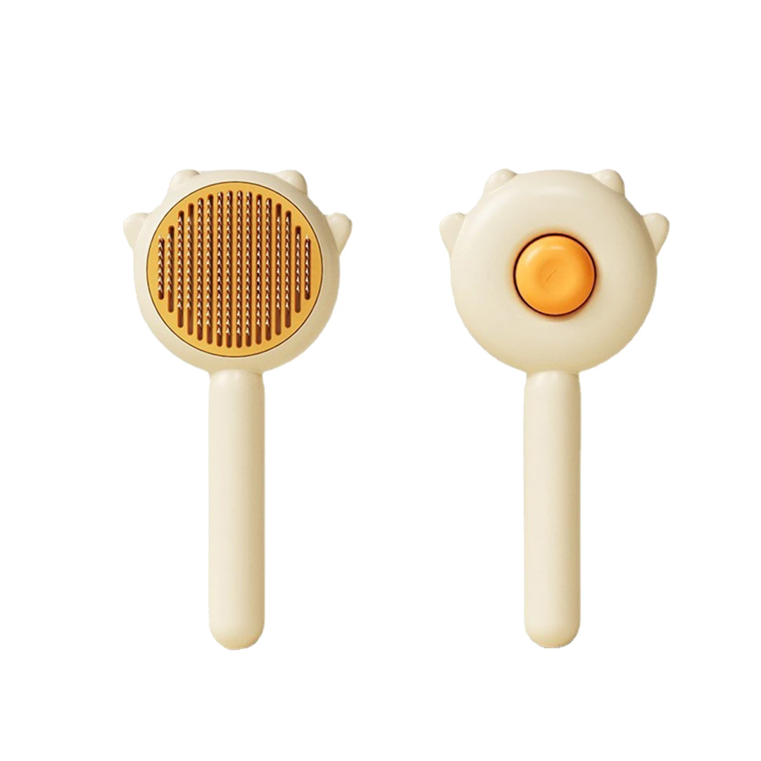 pet grooming brush self cleaning kitten shape removal shedding brush pet fur remover grooming slicker