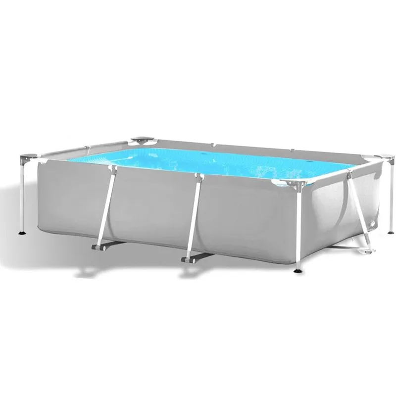 Outdoor Rectangular Metal Frame Pool for Kids and Adults, Family Swimming Pools Above Ground for Backyard Garden WaterPaty