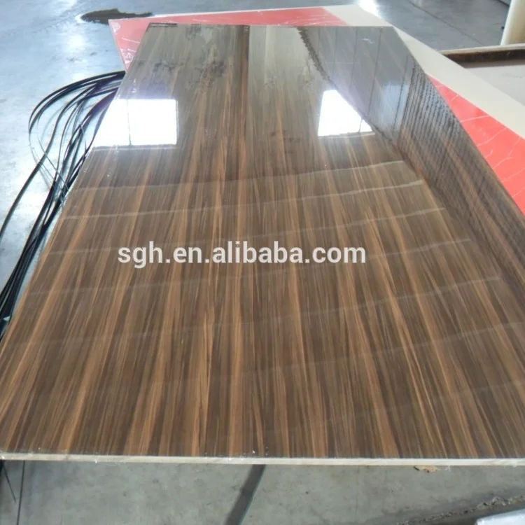 High gloss 18mm uv coated mdf board UV MDF board PET MDF for kitchen funiture decoration