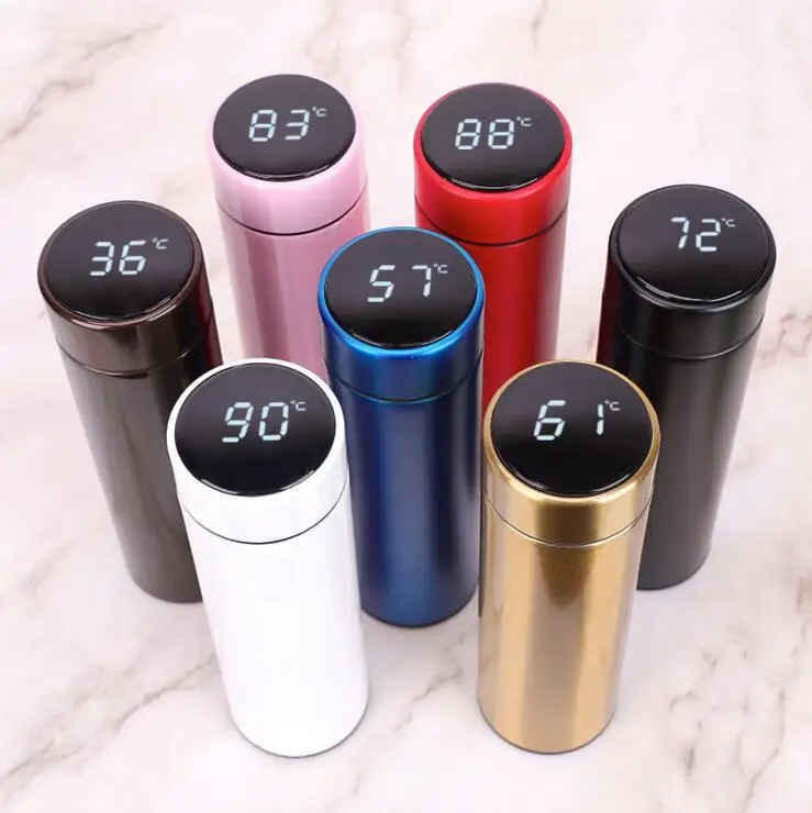New Smart Water Bottle 304 Stainless Steel Vacuum Insulated Travel Tumbler/coffee Mug With Led Temperature Display