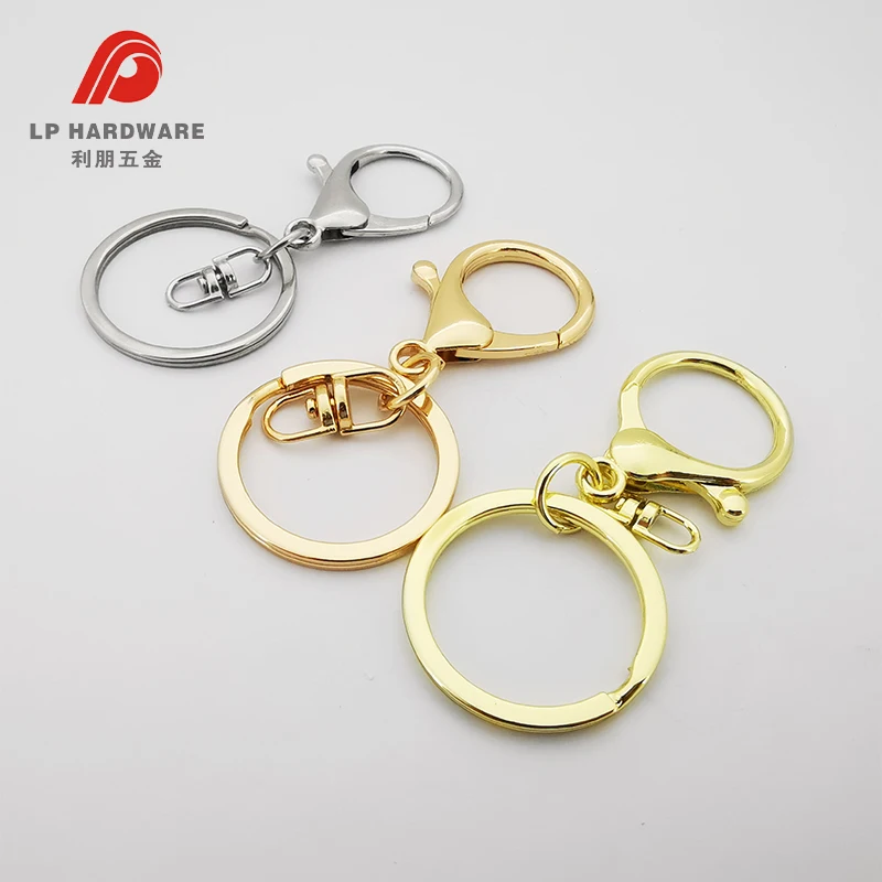 Keychain with hook O ring keyrings metal keychains promotional keychain sets wholesale for craft making jewelry