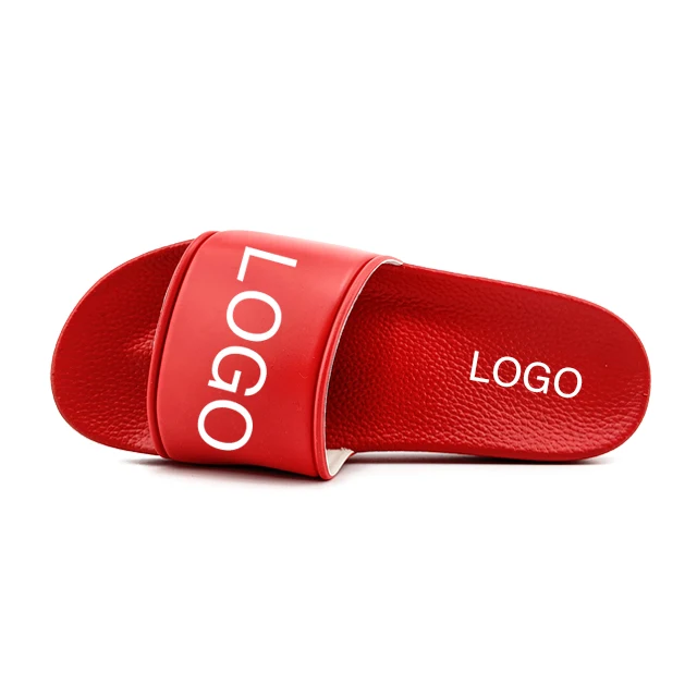 Fashion PVC Slide Slippers For Men Custom Logo,Sandal Mens Custom Footwear Slides,Custom Logo Blank Slide Sandals Men Slippers