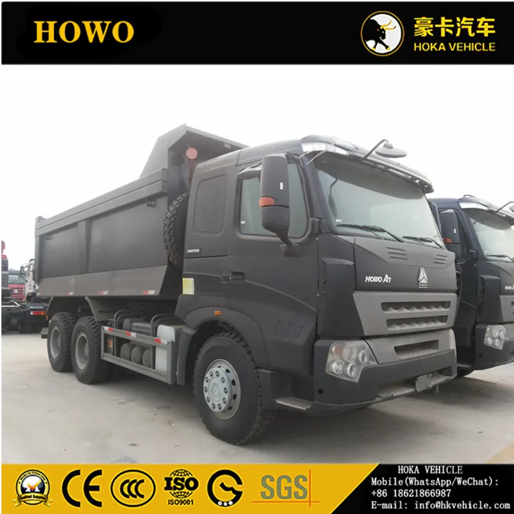 SINOTRUK HOWO A7 DUMP TIPPER TRUCK 371HP 6*4 With 5600*2300*1500MM U SHAPE BODY GREY COLOR