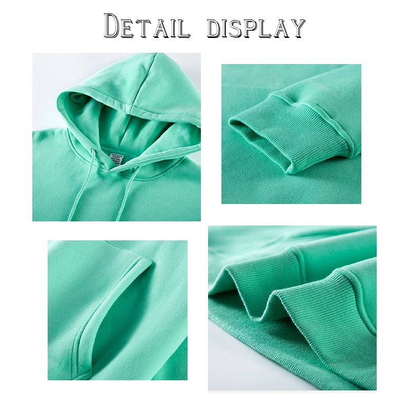 OEM ODM Custom Unisex 100% Cotton 500gsm Hoodie Oversized Plus Size Pullover Hoodie Print Embroidery Logo For Men Women