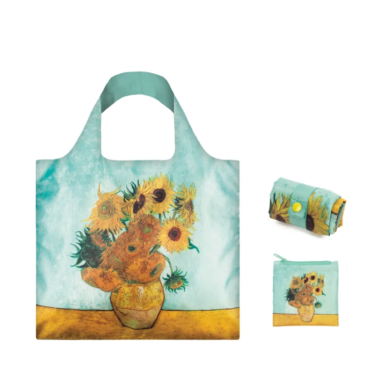 Foldable Fabric Eco Friendly Usable Metallic Reusable Shopping Bag With Zipper