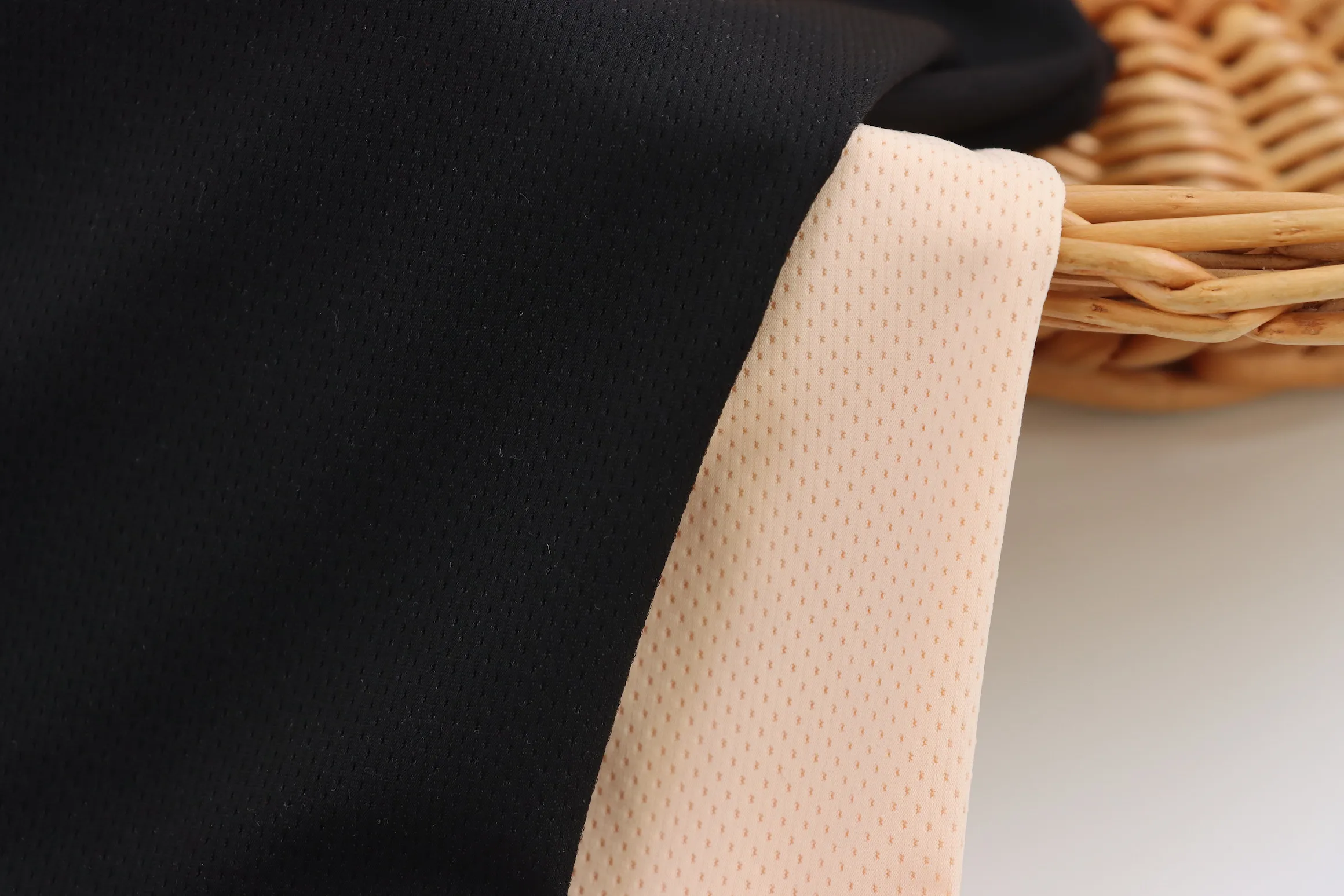 Cool and Breathable for Spring/Summer Season Polyester Spandex Knitted Jacquard Rib Net Fabric