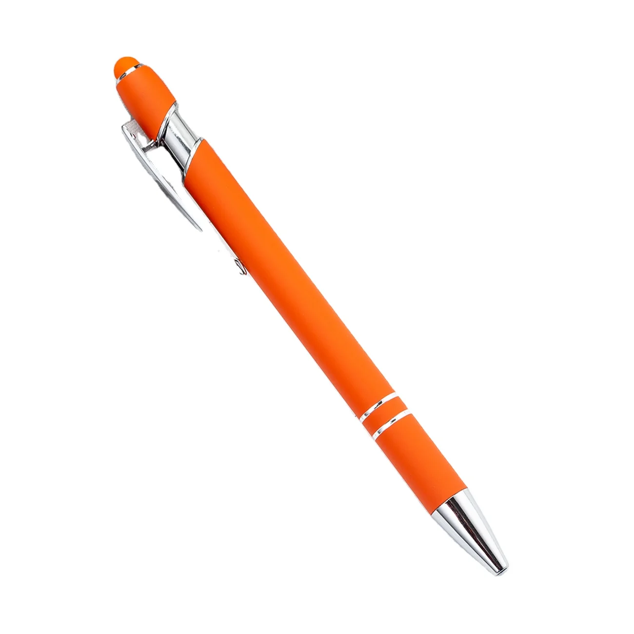 Custom Logo 1.0mm Black Blue Ballpoint Pen Novelty Metal Stylus Rubber Paint Plastic Material Cheap Promotional Gifts Logo Print