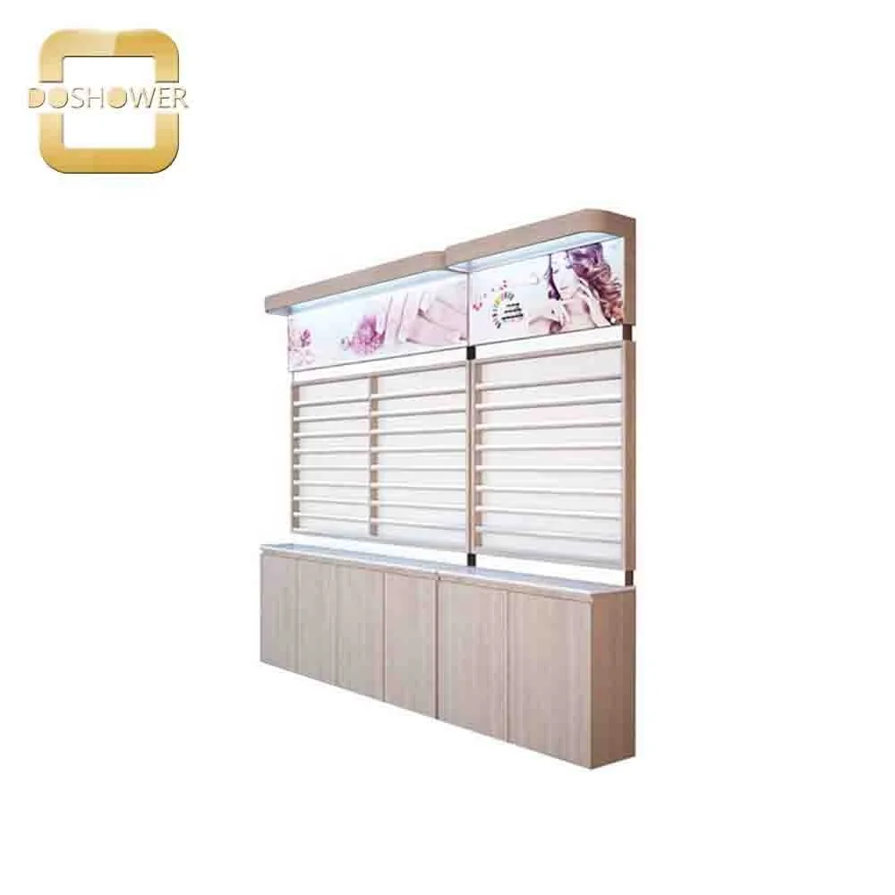 display glass showcase with nails art color display for beauty salon display cabinets