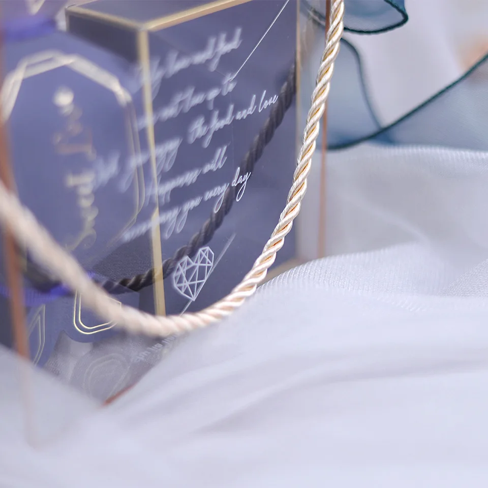 Transparent Gift Packaging Candy Plastic Custom Sweet Invitation Wedding Candy Box