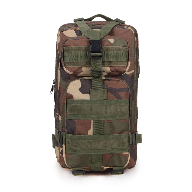 JSH Sport High Quality 26L Tactical Backpack 600D Camouflage 3P Molle Camping Bag with Nylon/Oxford Lining and Zipper Closure