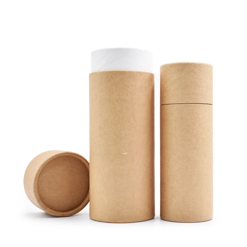 Customize Cylinder Customized Printing Recyclable Kraft Paper Tube Packaging