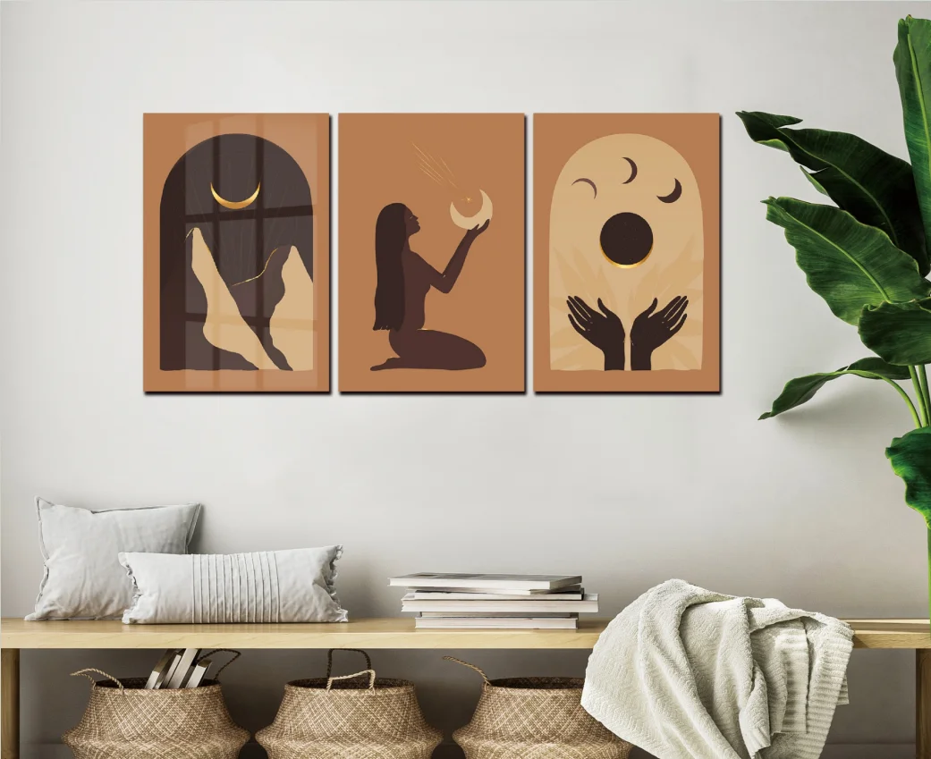 Abstract  Decorative Paintings of Figures in Nordic Modern Style