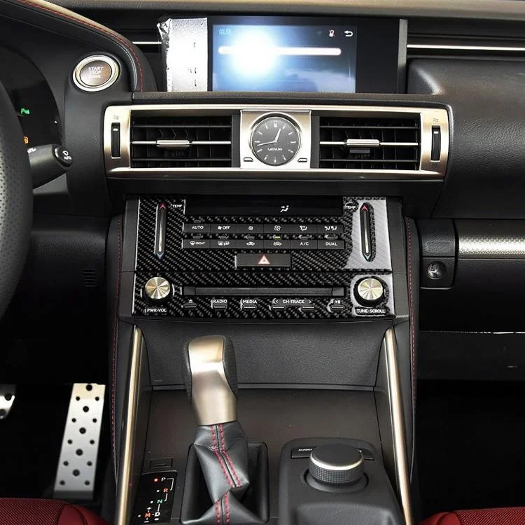 Carbon Fiber Car  Center Console CD Panel Trim For LEXUS IS250 13-19 Interior Accessories