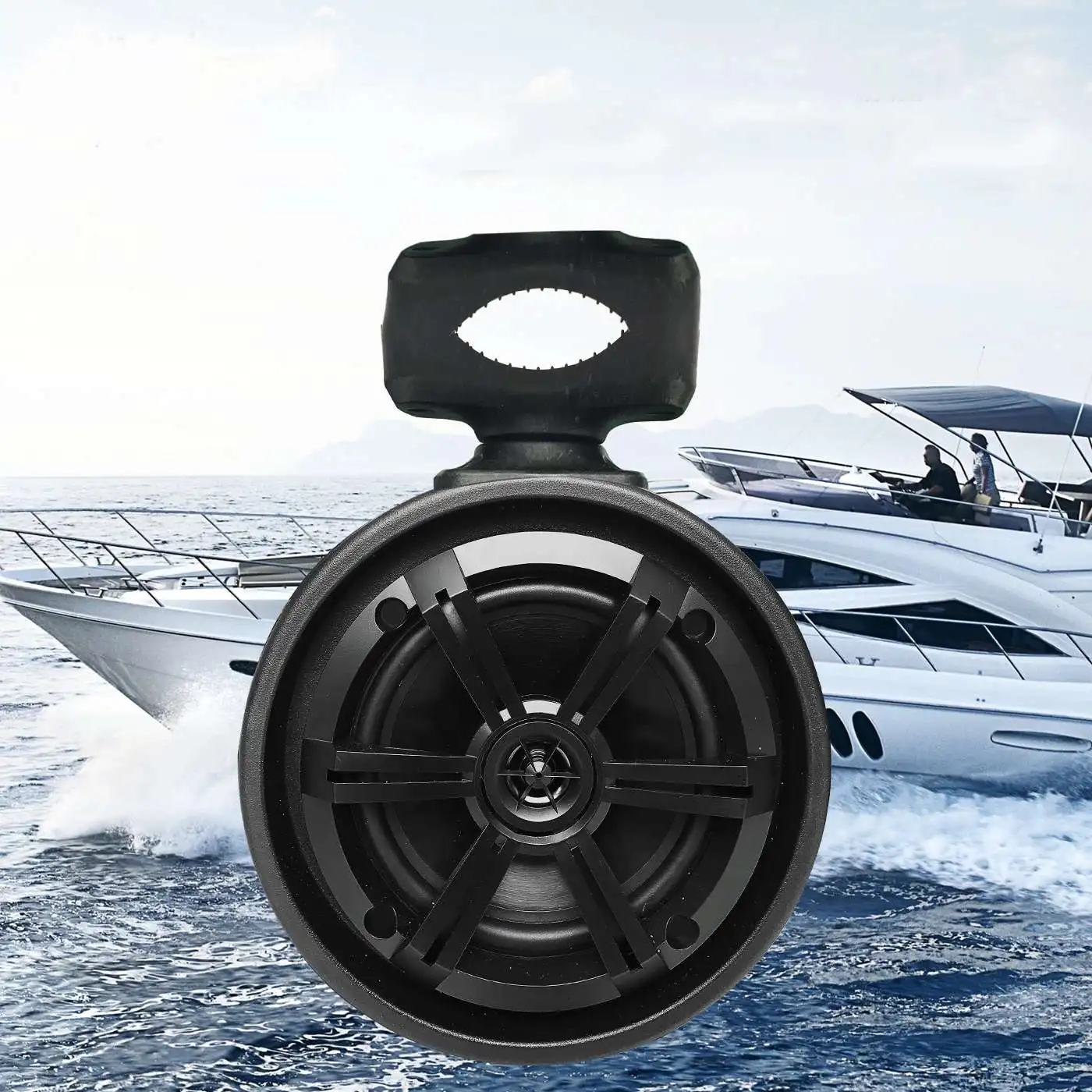 Hasda Professional marine audio equipment  6.5-Inch 2-Way Coaxial Marine Light-Emitting LED Marine Tower Speakers