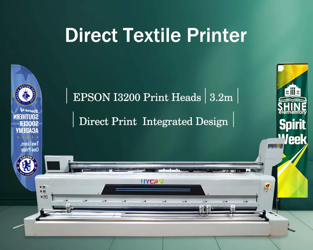 3200mm Direct Print Falg Printing with 4pcs I3200 High Speed Textile Printer