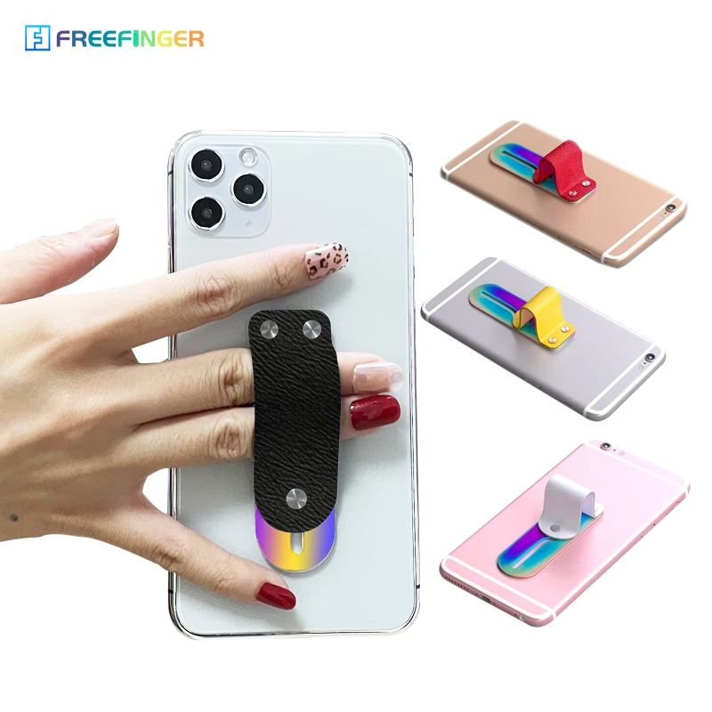 Multi-functional Colorful Stick Finger Strap Phone Holder Finger Ring Phone Holder for Mobile Phone