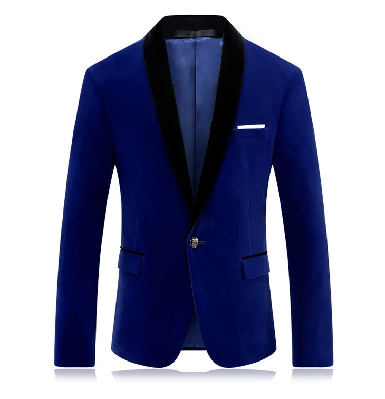 2020 New winter royal blue men blazer men slim fit blazer business suit blazers for men
