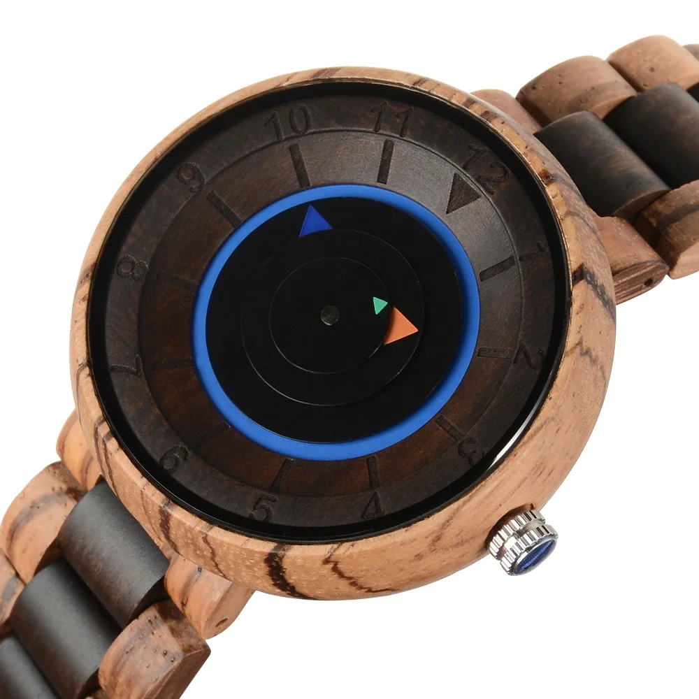 Wholesale Handmade Unique Quartz Wood Watch Engraved Customization Wooden Watch For Men Montres En Bois