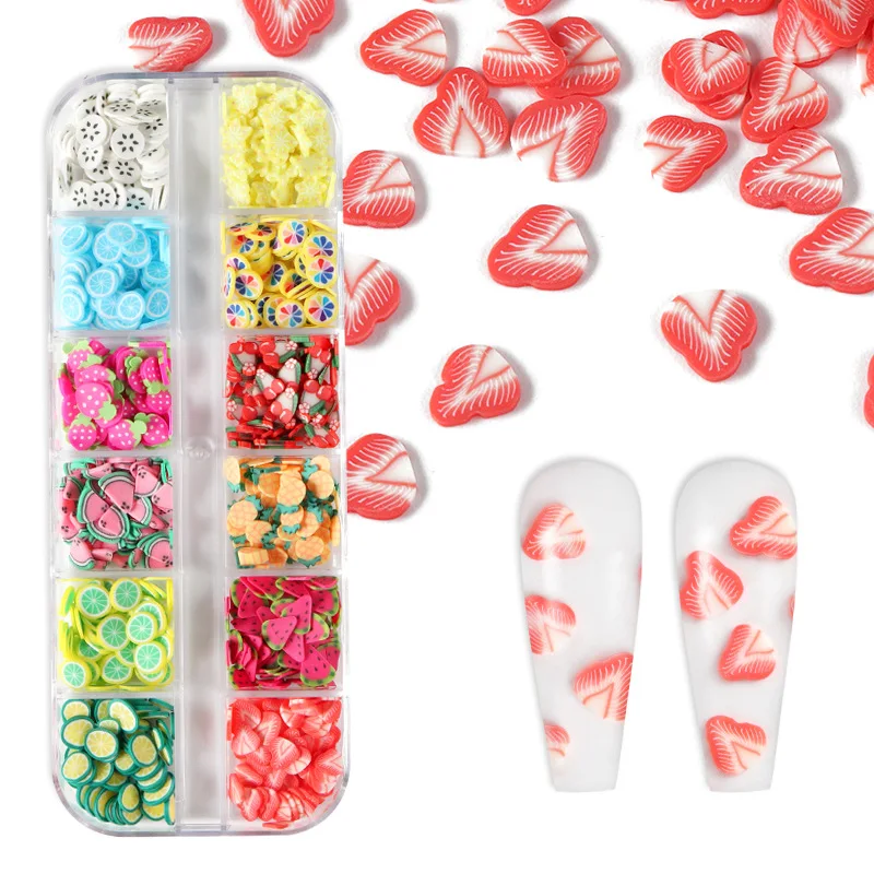 Summer  Nail Art Fruit for DIY 3D Polymer Slices Making Polymer Clay Slices for Nail Art Charms Decoration