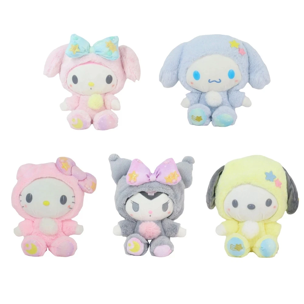 Kawaii Sanrios Kuromi My Melody Cinnamoroll плюшевые игрушки брелок аниме милые полипропиленовые хлопковые куклы кулон подарок для