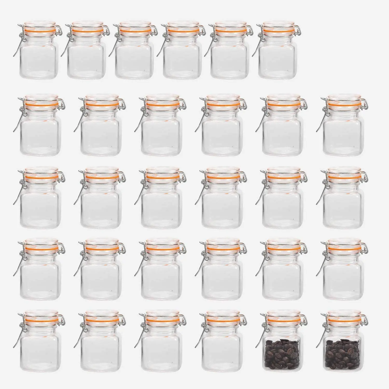 4 oz Glass Jars With Airtight Lids And Leak Proof Rubber