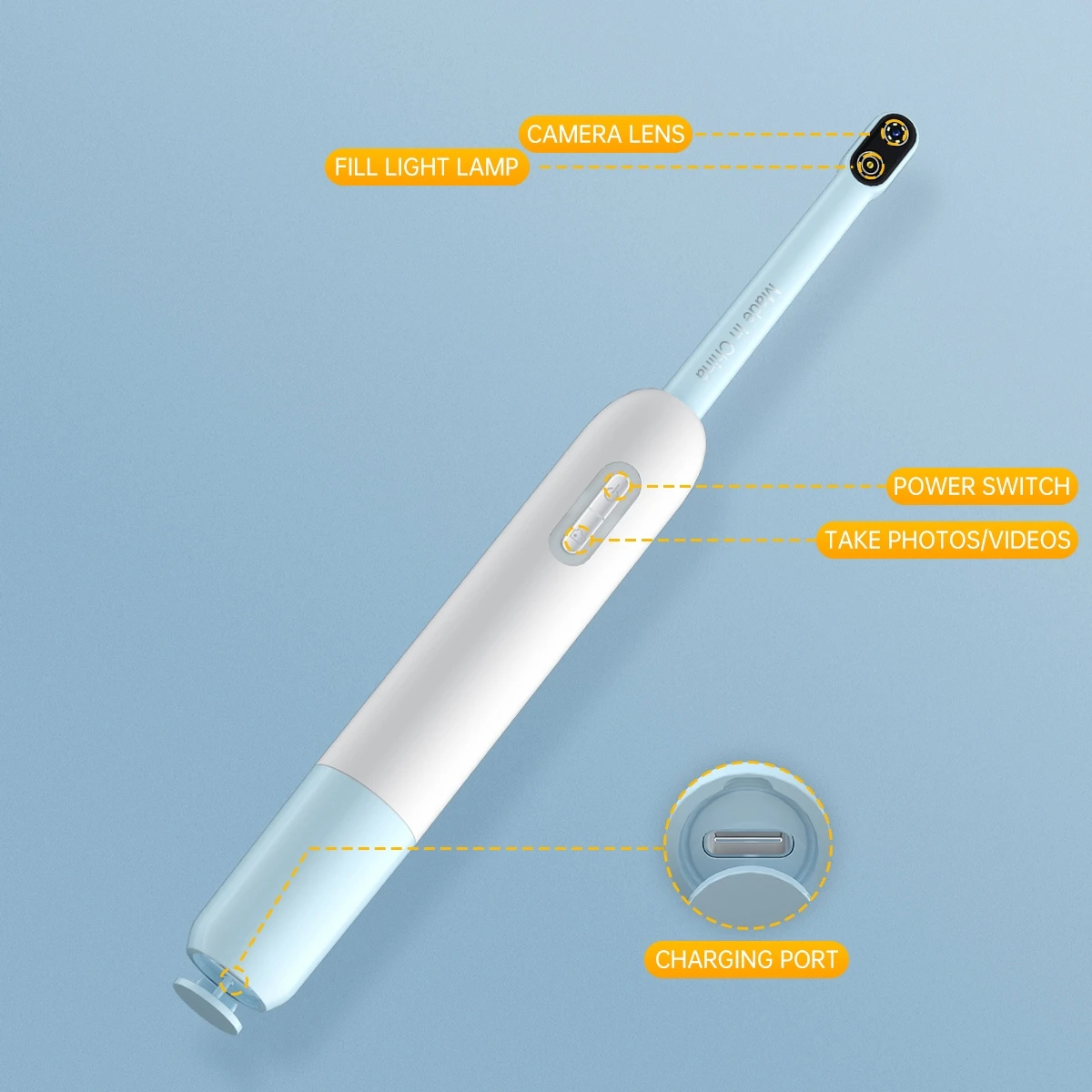 Z70 WIFI Dental mirror intraoral camera 7 LED 2MP 1080HD camera with light and anti-fog Wifi visible dental mirrorr