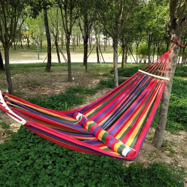High Quality Double 250*150cm Garden Swings Outdoor Camping Hammock Hanging Chair Bed Portable Hammock Outdoor Camping