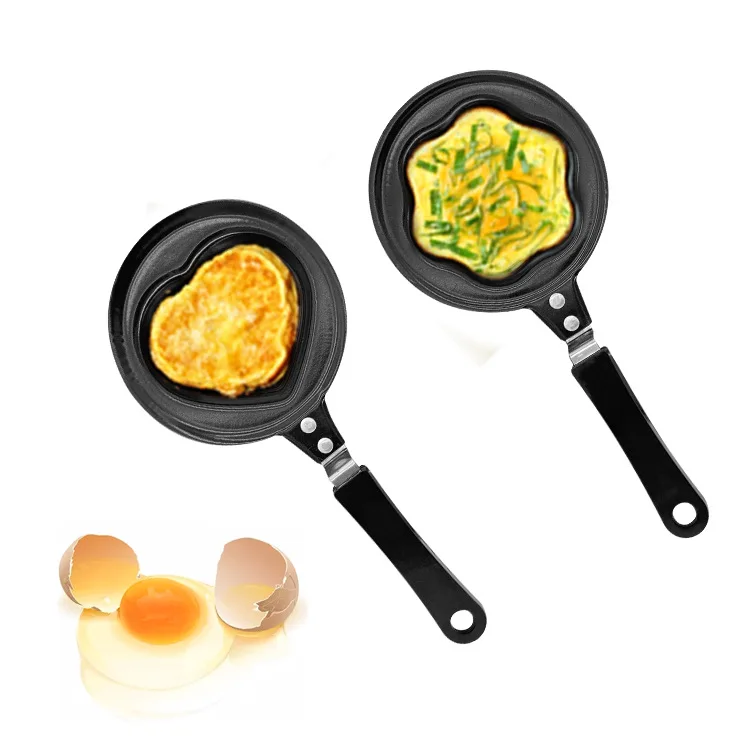 DIY mini breakfast love egg pan multi-style cartoon frying pan heart-shaped non-stick egg pan manufacturers