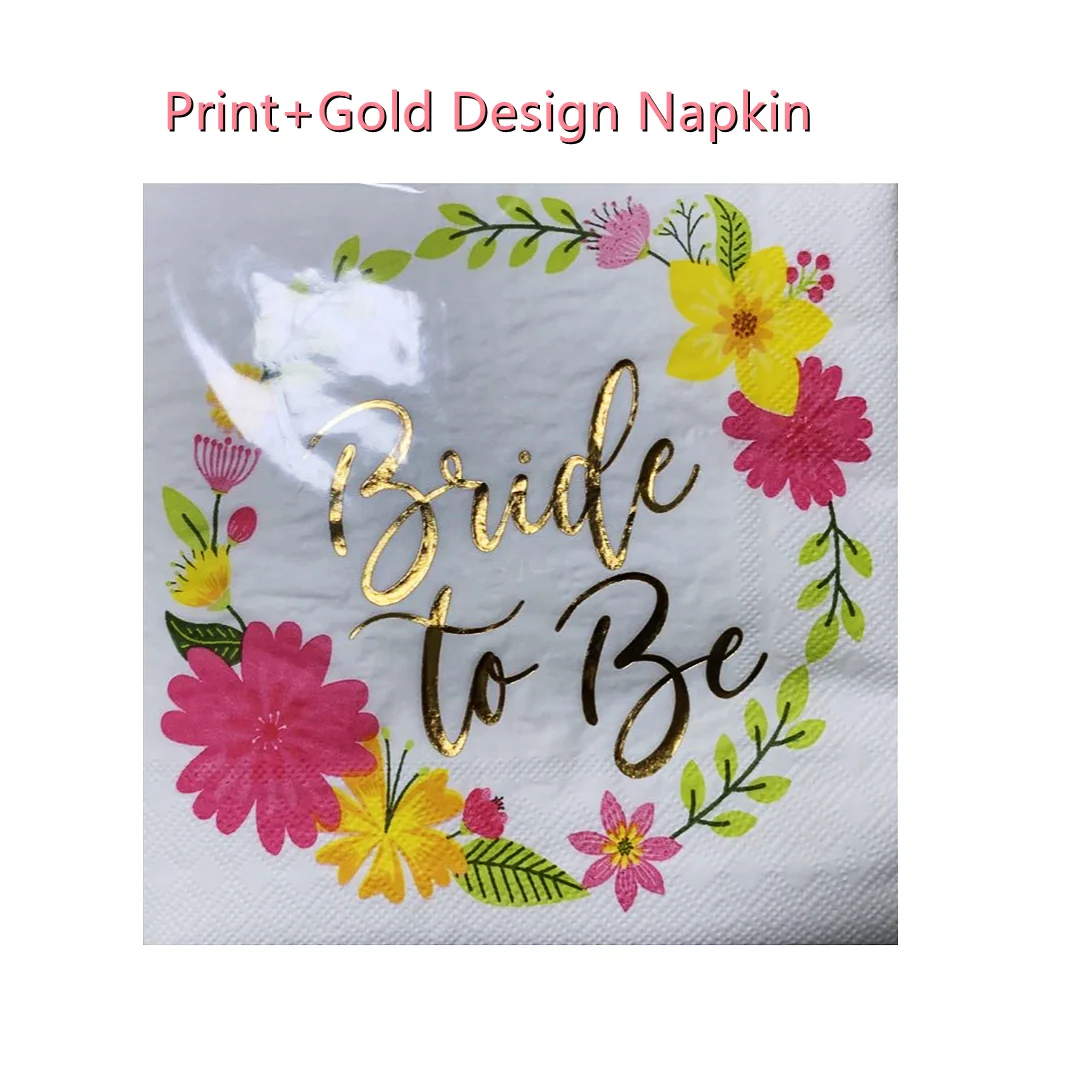 Party 3D Gold Foiled Patterns With  Printing Marbling Paper Decoupage Paper Napkins