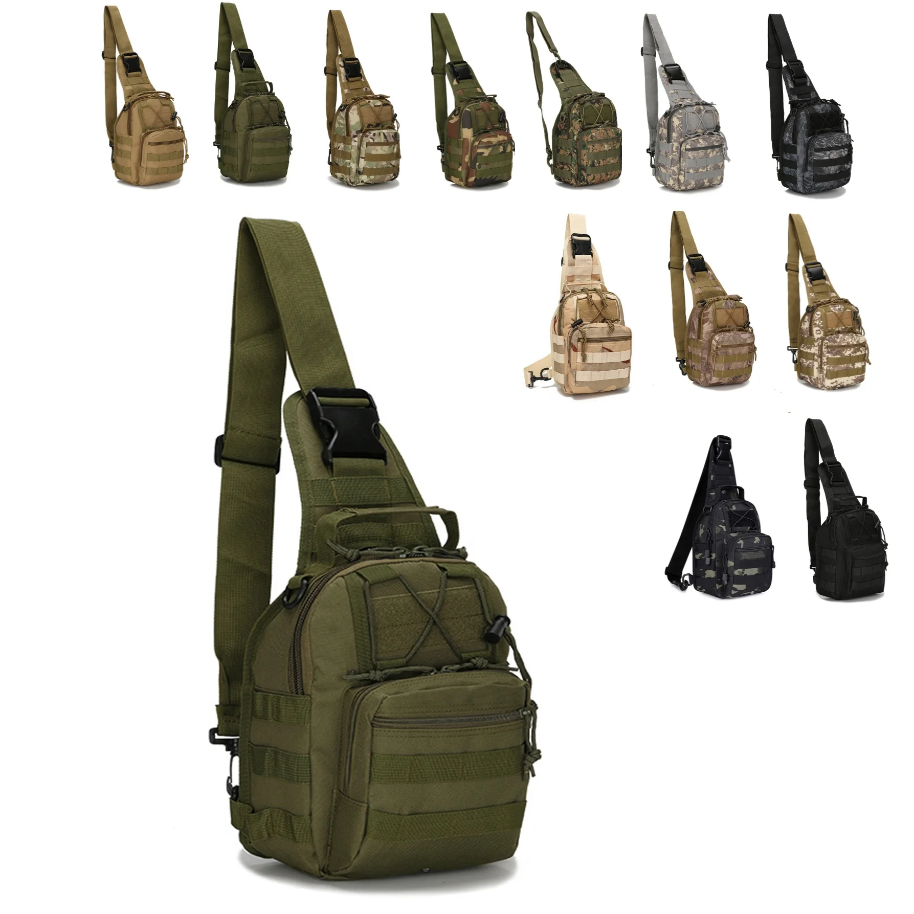 Running Outdoor Mobile Phone Climbing Rescue Custom Logo Crossbody Messenger Vest Tactical Walkie Talkie Bag Chest Bags