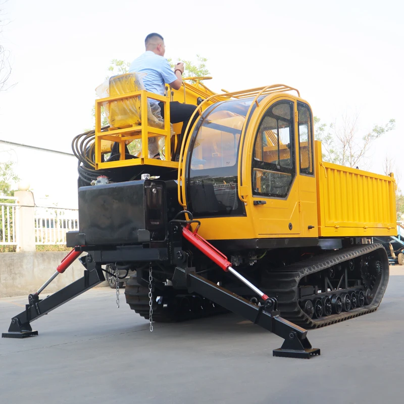 China Construction mobile crawler crane 6 tons 5 tons dump truck mounted excavator with chipper
