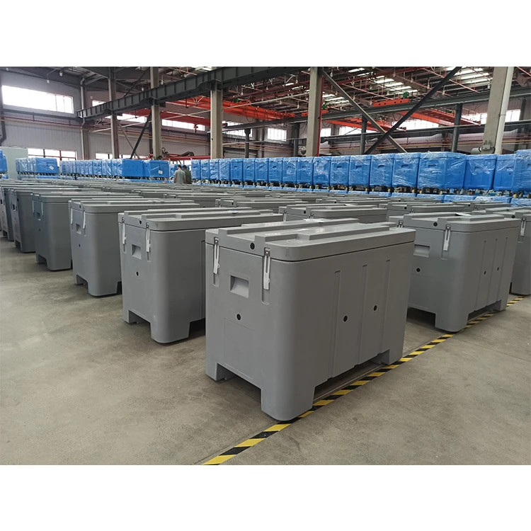 Изолированный пластиковый контейнер для рыбы серии Cold chain хранения и транспортировки