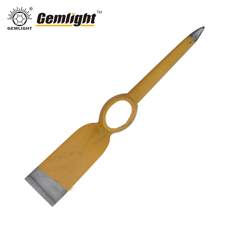 Factory Wholesale Pickaxe Red Color Pick Mattock Metal Pickaxe with Chisel and Point and Handle