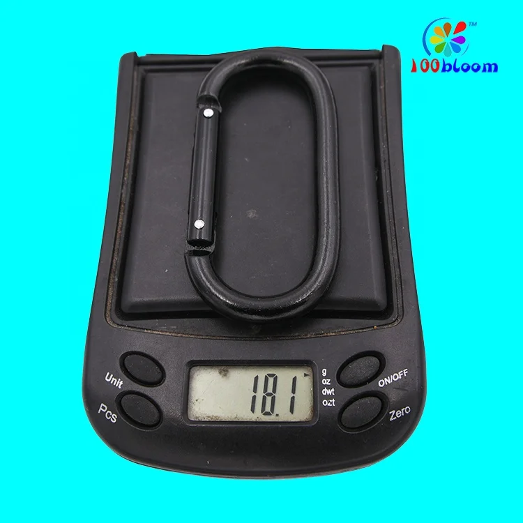 Factory wholesale or retail 8 cm customized color aluminum race carabiner oval carabiner hook bag parts metal buckle