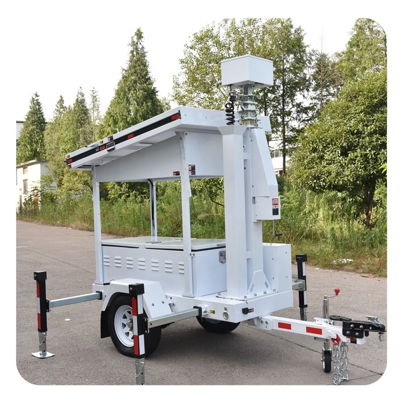 High Quality High Definition Cameras With Mobile Solar Surveillance Trailer