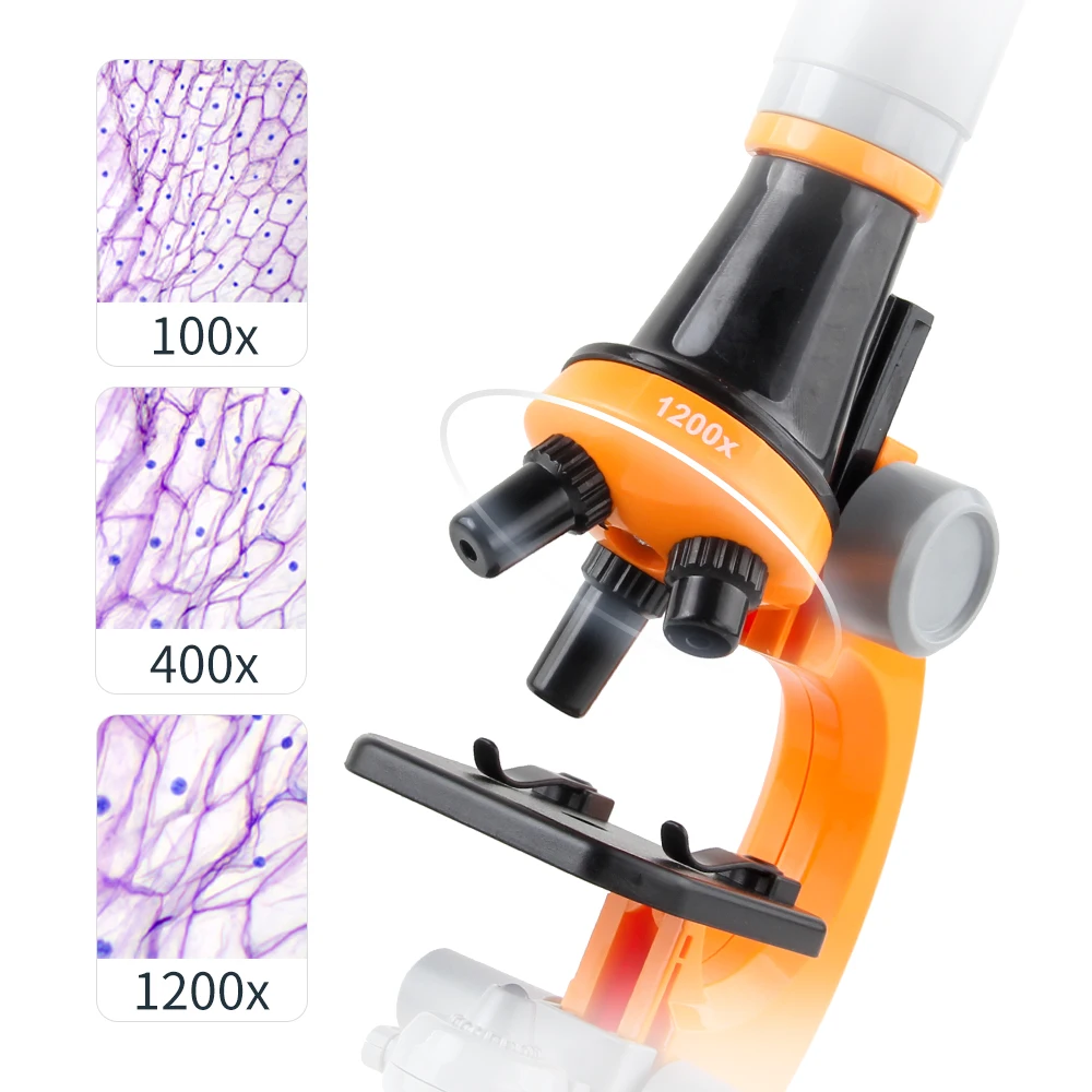 1200X HD Microscope Biological Science Lab Learning Toys Monocular Educational Toys