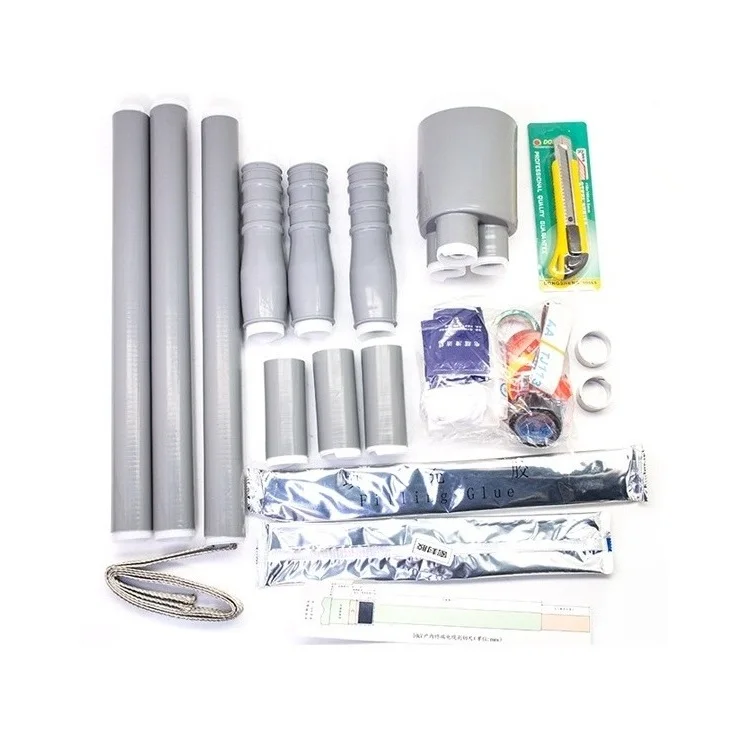 High voltage three finger cold shrink insulated terminal tube for cable protection