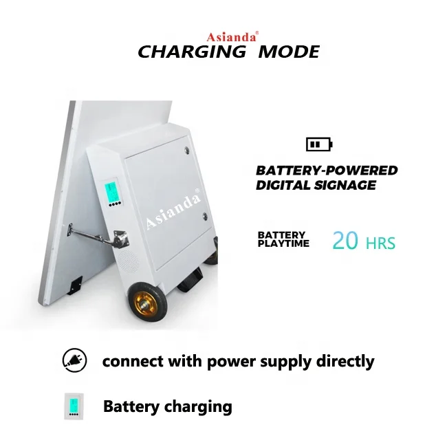 New Popular High Brightness Outdoor 43 Inch Digital Signage IP65 Android Portable Battery Powered Media Player Photo Booth