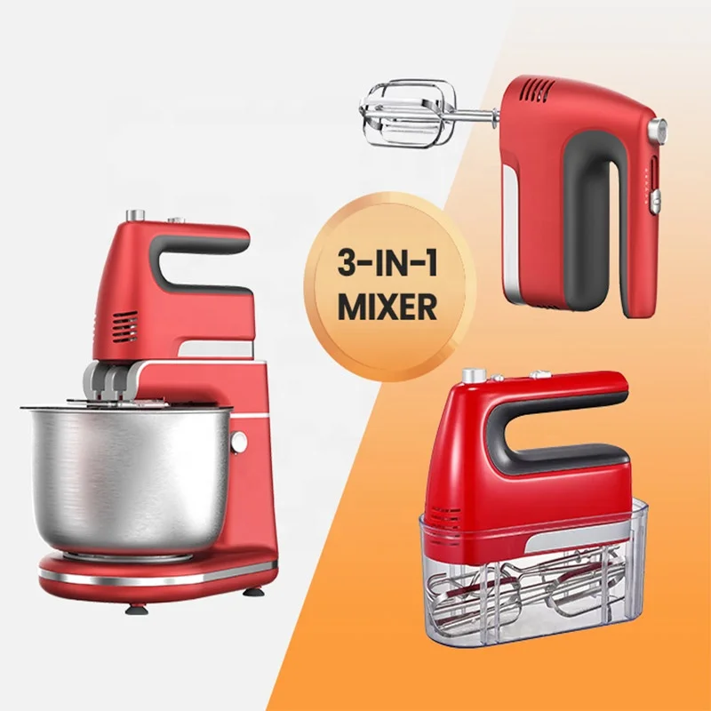 CX-6678 3 in 1 kitchen mixer machine New ABS Plastic mixing food mixer Electrical standmixer