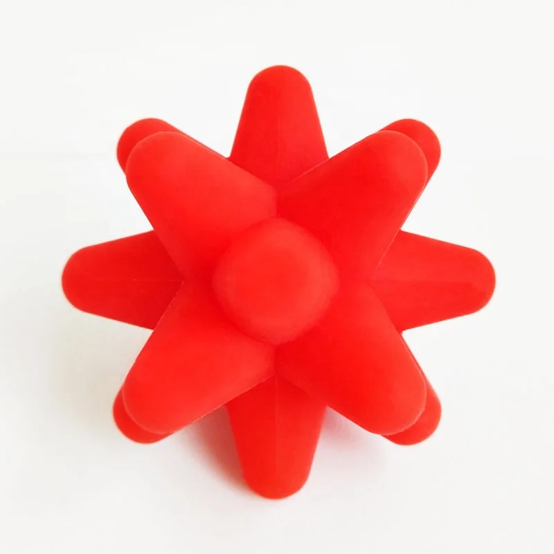 Exercise Sports Massage Football Speed Agility Training Custom Logo Hand Reflex Silicone Hexagon Hex High Reaction Bouncing Ball