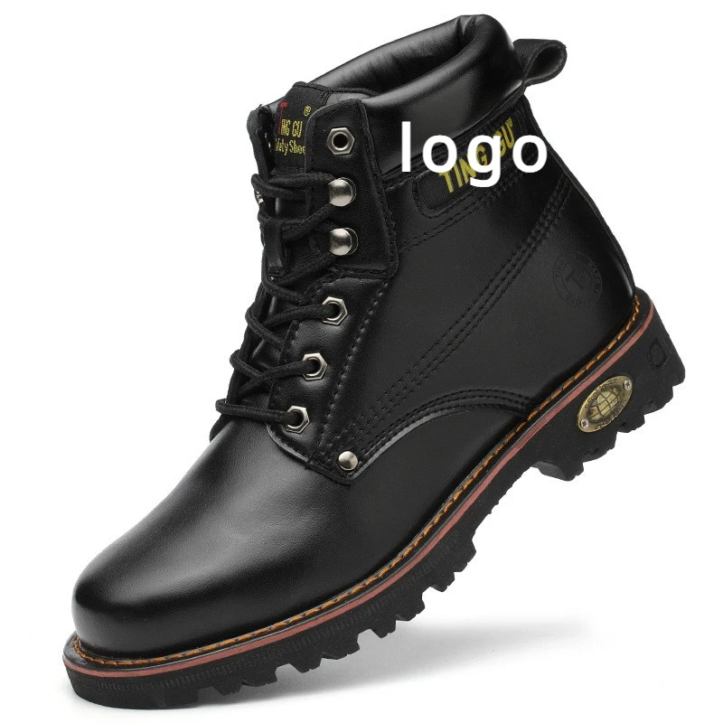 2024 Hot Selling Industrial Protective Breathable Work mid-cut Boot Casual Trainers Safety Shoes for Men brown