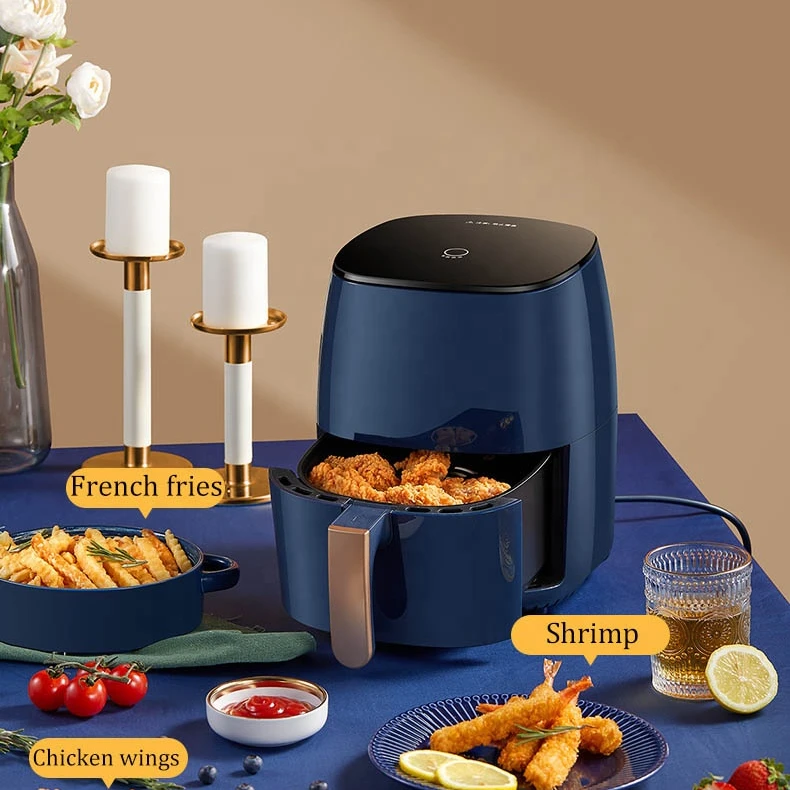 Электрическая безмасляная фритюрница с маленьким цифровым сенсорным экраном емкостью л