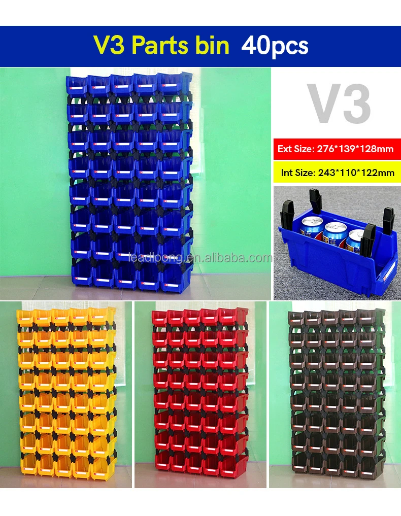 Used storing shelf workstations for Plastic Storage Bin small parts container box Stackable storage box