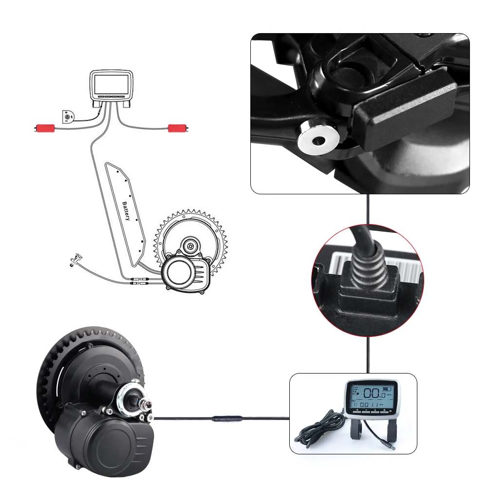 Akkubici Electric Bike Hydraulic Brake Sensor Power Cut Off Brake Sensor cable For TSDZ 250W 350W 500W 750W Mid Drive Motor