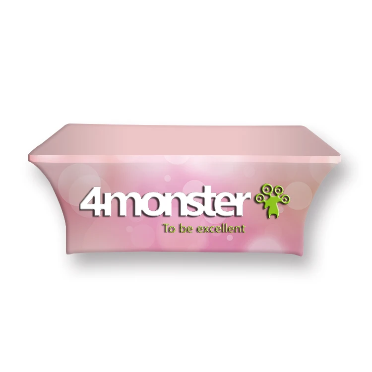 6ft 8ft table throw fitted custom printed standard table cover trade show table cover