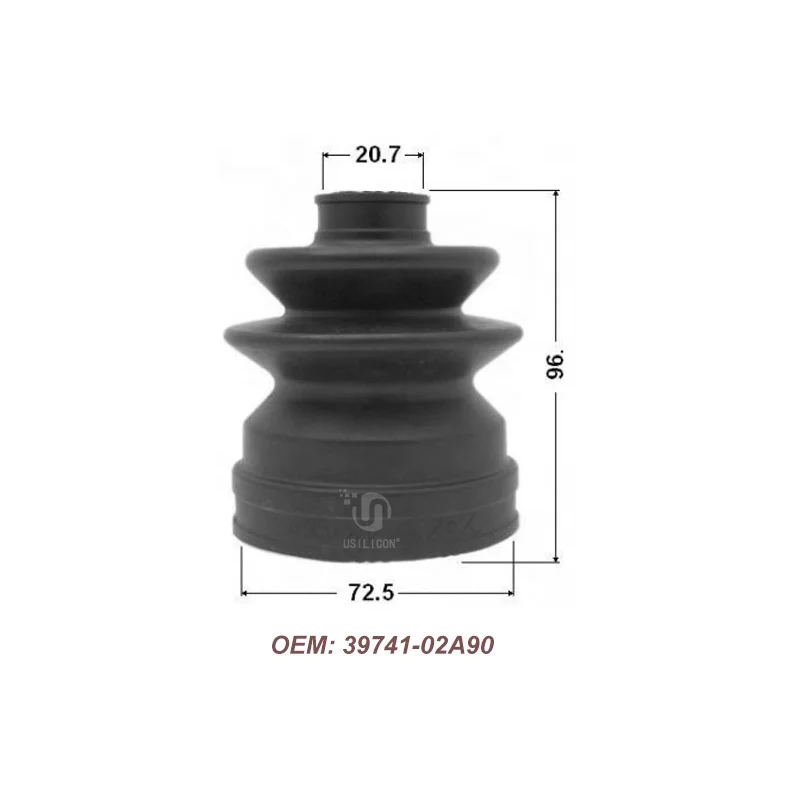 High quality  OEM 39741-02A90 automotive rubber parts CV joint boot