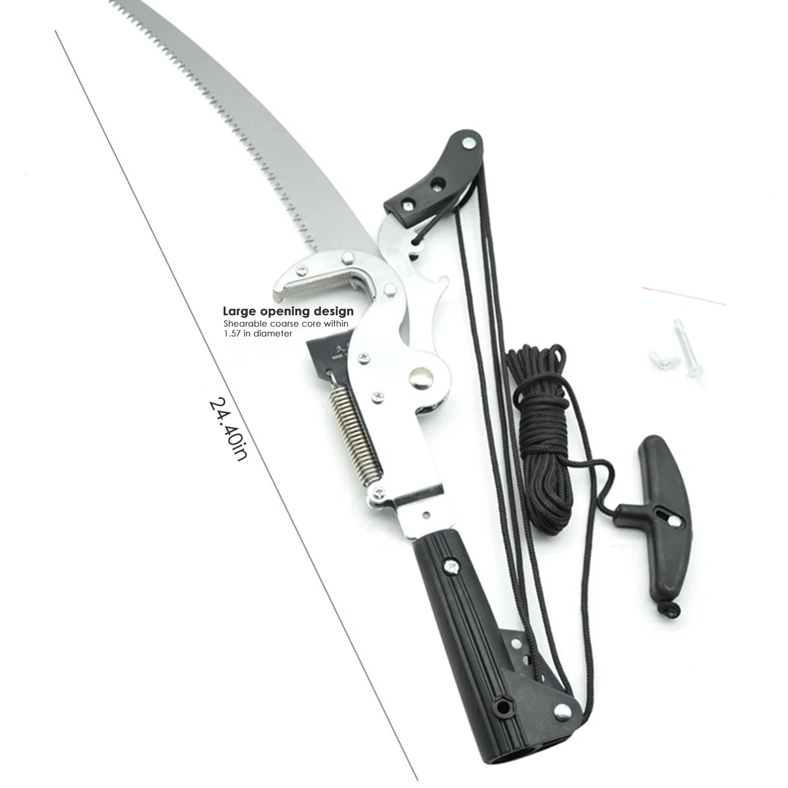 High-Altitude Extension Lopper Branch Scissors Extendable Fruit Tree Pruning Saw Cutter Garden Trimmer Tool With Rope