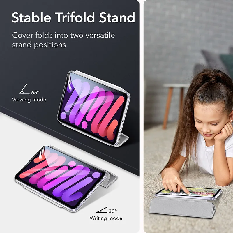 2021 Wholesale Supplier PU front back Cover with Clasp Protective Shell 8 inch Anti-fall Magnetic Tablet Case For iPad mini 6