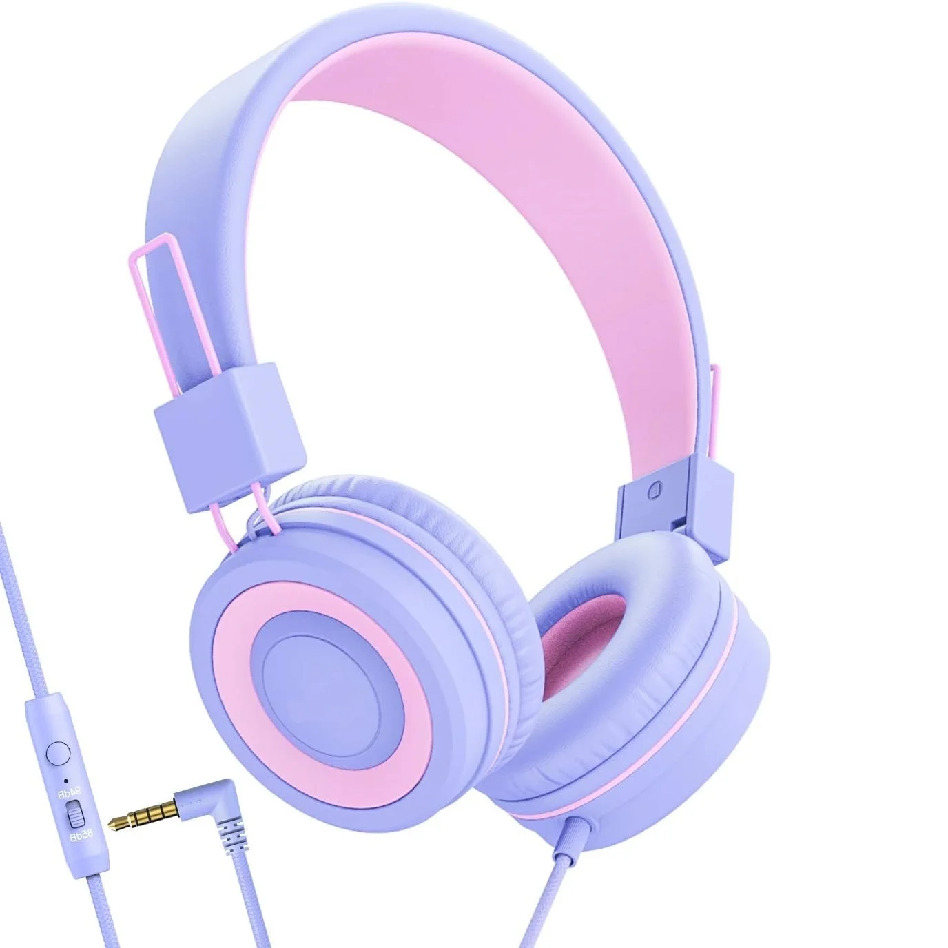 Kids Wireless Headphones with Microphone On-Ear Comfortable 90 degrees swiveling Protein Earpads