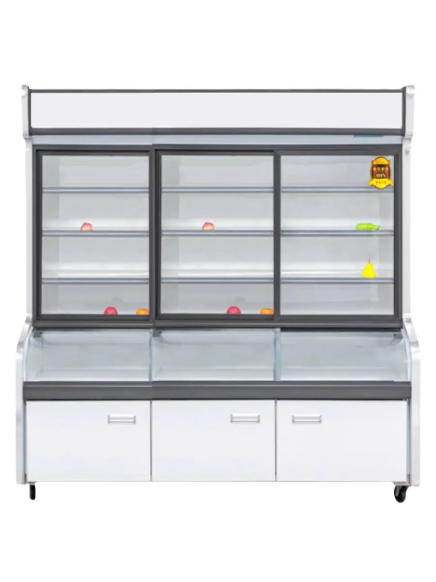 Commercial Cold Storage Cabinet with LED Light for Ice Cream Spicy Hot Pot Barbecue String Display